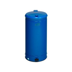 Papelera con pedal 60l de chapa de acero