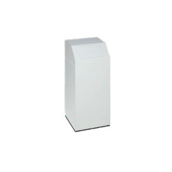 Papelera marrón 45L en acero galvanizado