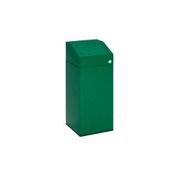 Papelera marrón 45L en acero galvanizado