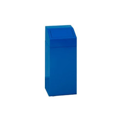 Papelera marrón 45L en acero galvanizado