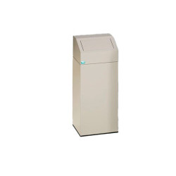 Papelera marrón 45L en acero galvanizado
