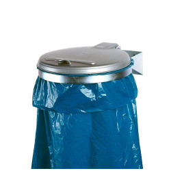 Soporte para bolsas de residuos consol, pared 120 con tapa de plástico azul
