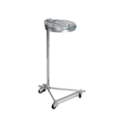 Soporte para bolsas de residuos combi móvil 120 con tapa de plástico azul