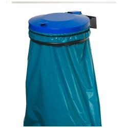 Soporte para bolsas de residuos con tapa y anillo de retención
