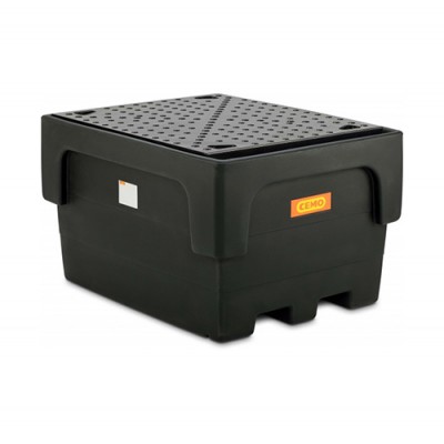 Cubeto de polietileno negro para 1 GRG de 1.000 litros con rejilla - CH 10950