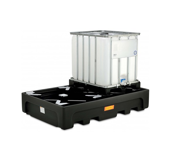 Cubeto de polietileno negro para 2 GRG de 1.000 litros sin rejilla - CH 10940