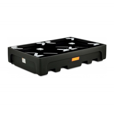 Cubeto de polietileno negro para 2 GRG de 1.000 litros sin rejilla - CH 10940