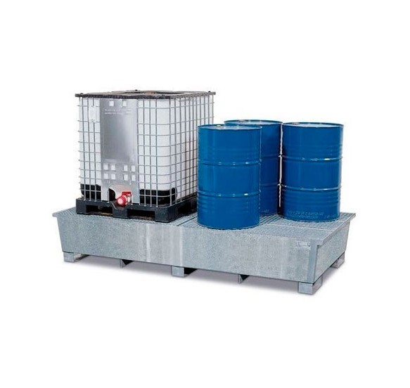 Cubeto de Retención Metálico para 2 GRG's de 1.000 litros - NO 3037-GRX