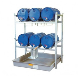 Estante para armazenar 6 bidões de 60L