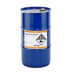Tambor de aço para transporte de baterias de lítio