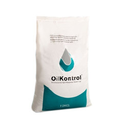 Grãos de cortiça que absorvem os azeites, hidrocarbonetos e disolventes - Absorção de 9,43l/kg e densidade de 60-70 kg/m3