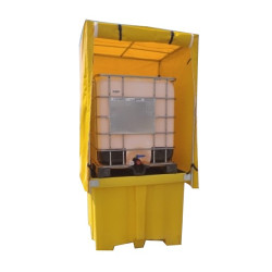 Contentor de polietileno com cobertura para 1 IBC