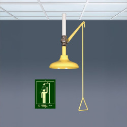 Douche d’urgence verticale – Pulvérisateur ABS