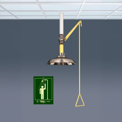 Douche d’urgence Verticale – Pulvérisateur Acier Inoxydable