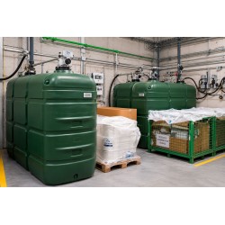 Depósito com bacia de plástico incorporada 1000 litros