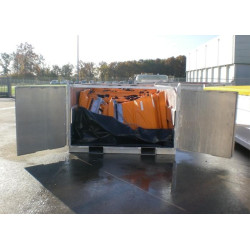 Rack de almacenamiento para barreras de contención