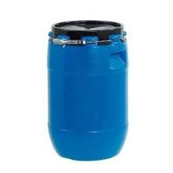 Fût métallique de 200 L reutilisable, avec couvercle et fermeture à cercle levier Homologué normes ADR