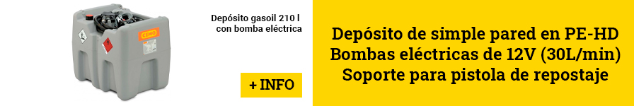 Depósito COMBI gasoil/AdBlue 440/50l con Bomba eléctrica CENTRI SP 30l/min 12 V, pistola automática con tapa