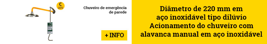 Ducha de Emergência de parede